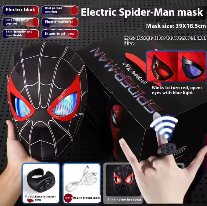 Halloween Blinking Spiderman Mask