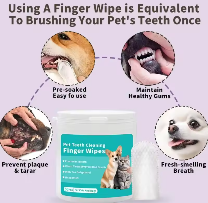 Pet Eye and Dental Finger Wipes